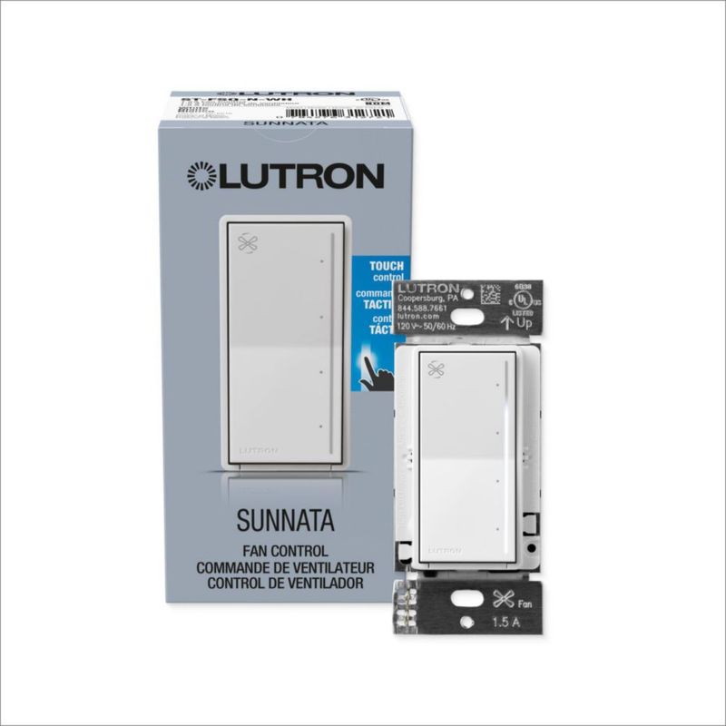 Control de Ventilador Lutron ST-FSQ-N-WH 15 A 120 V Blanco