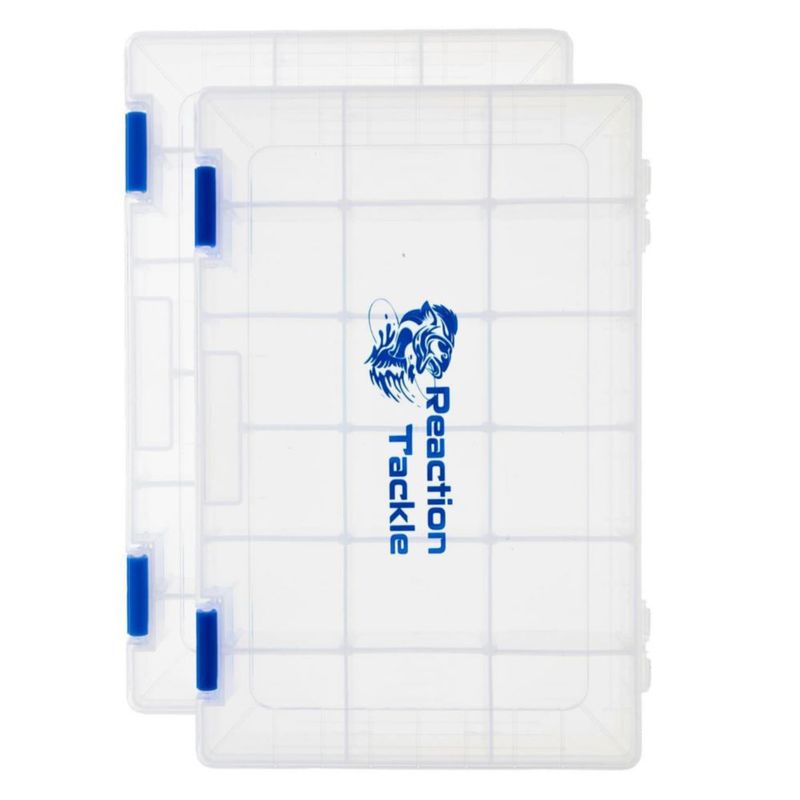 Bandeja de aparejo Reaction Tackle 27 × 17 × 5 cm paquete de 2 transparente