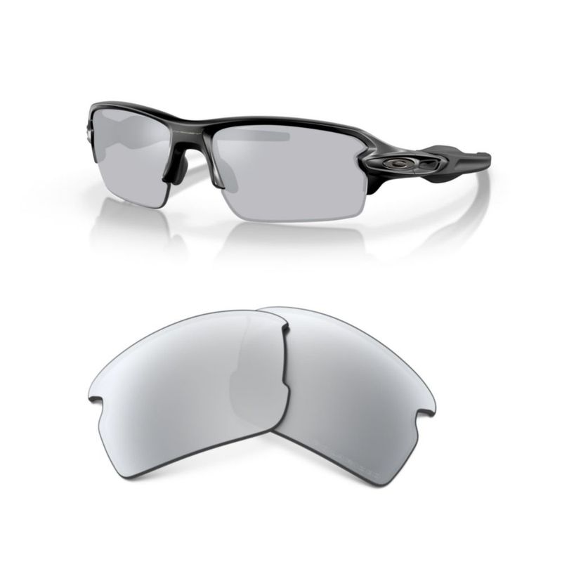 Gafas de sol Oakley Flak 2.0 59 mm polarizadas color cromo
