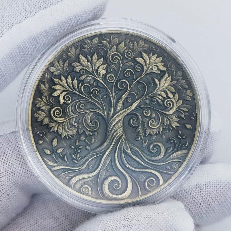 Moneda de Desafío Rumkou 4 cm Diseño Árbol de la Vida