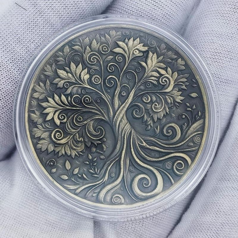 Moneda de Desafío Rumkou 4 cm Diseño Árbol de la Vida