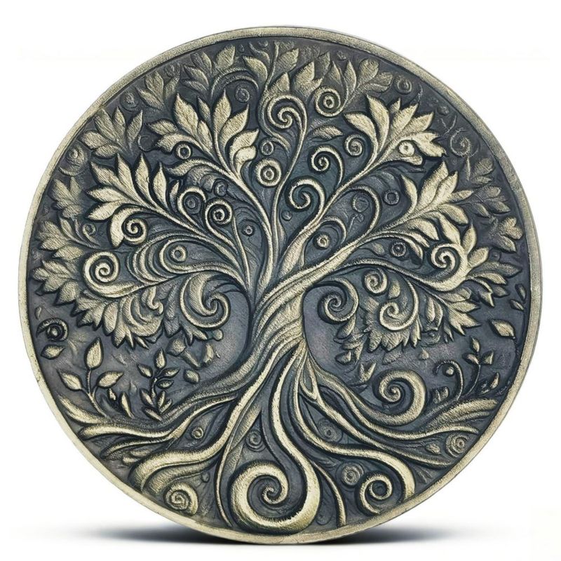 Moneda de Desafío Rumkou 4 cm Diseño Árbol de la Vida