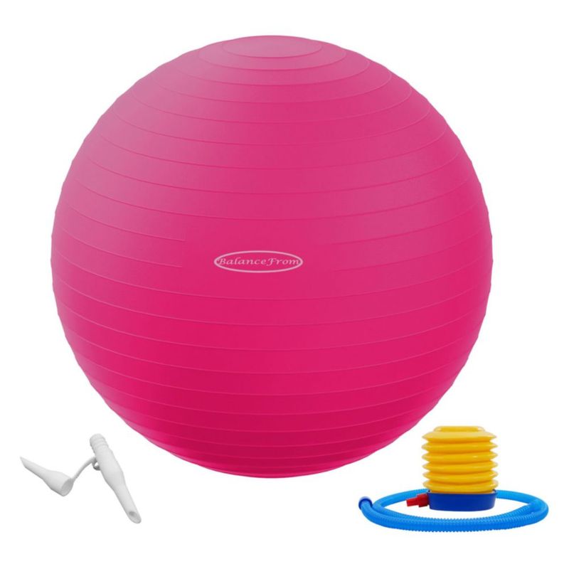 Pelota de ejercicio Fitvids antideslizante antideslizante 90 cm rosa