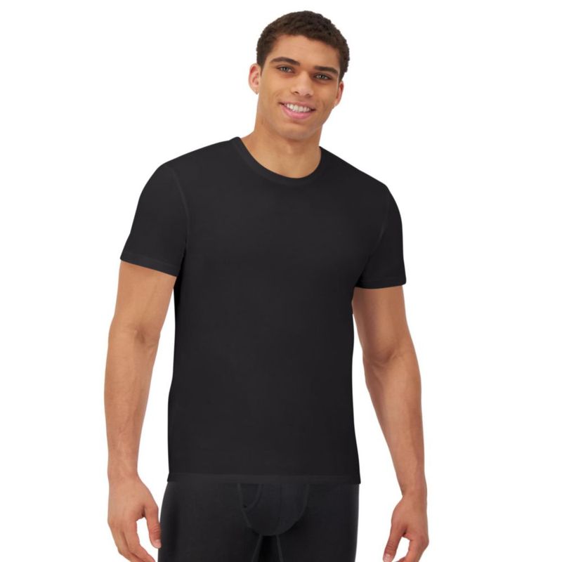 Camiseta interior Hanes Ultimate para hombre - Pack de 4 negras