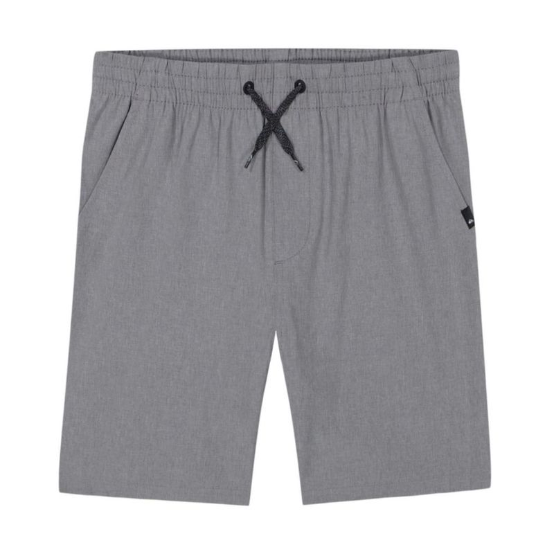 Shorts Quiksilver 10-12 Gris Jaspeado con Cintura Elástica