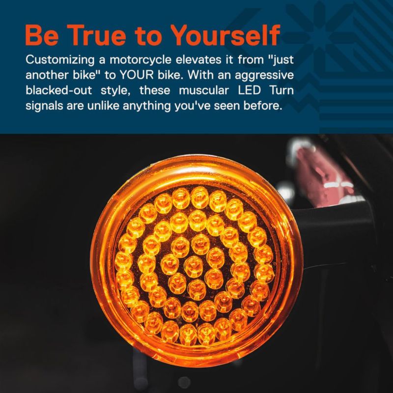 Señal de giro LED ámbar 2" ONLINE LED STORE para Harley