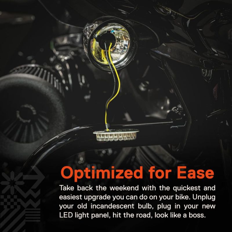 Señal de giro LED ámbar 2" ONLINE LED STORE para Harley