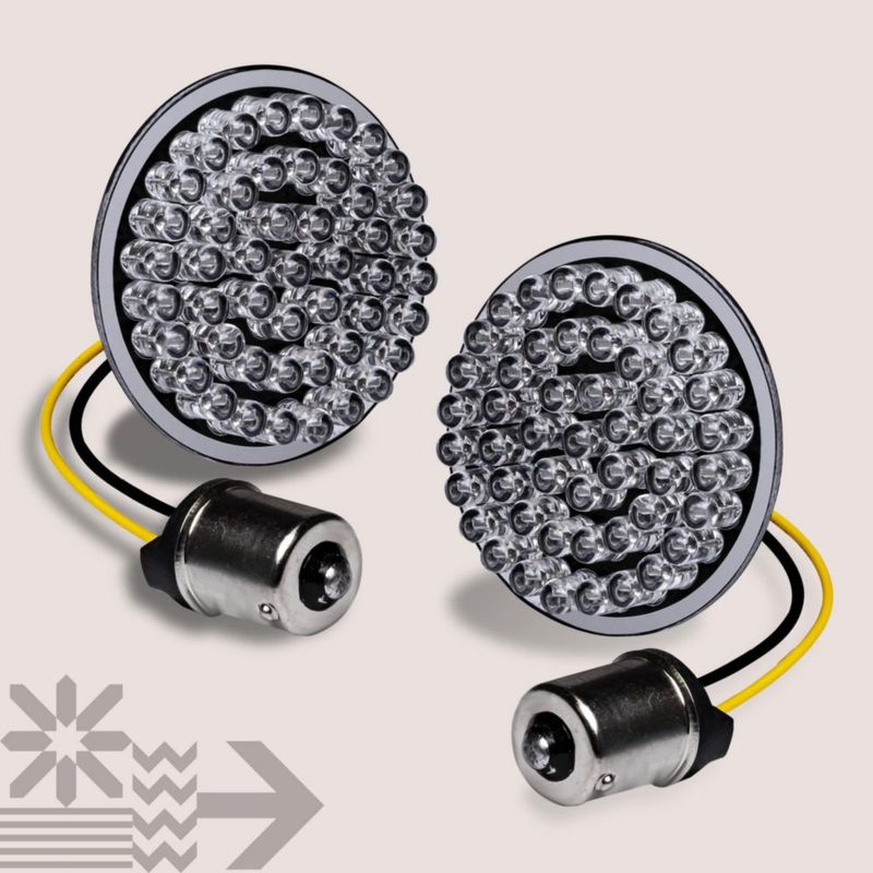 Señal de giro LED ámbar 2" ONLINE LED STORE para Harley