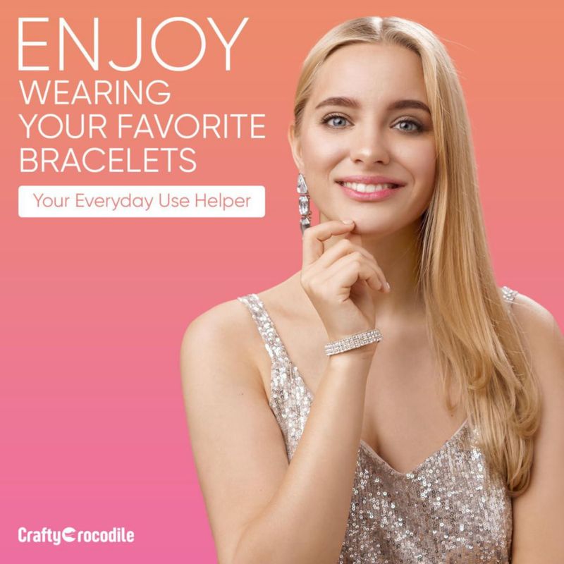 Juego de 3 Herramientas para Pulseras CraftyCrocodile – Plateado Rosa y Verde Azulado