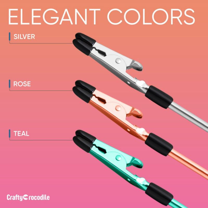 Juego de 3 Herramientas para Pulseras CraftyCrocodile – Plateado Rosa y Verde Azulado