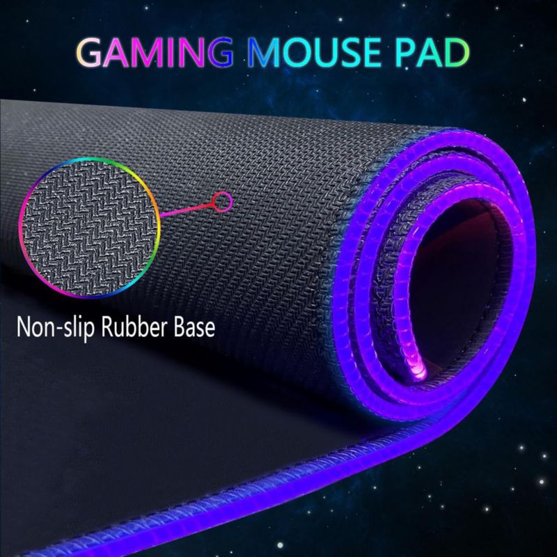 Alfombrilla Armanza 80 × 30 cm RGB con Luz LED para Gaming