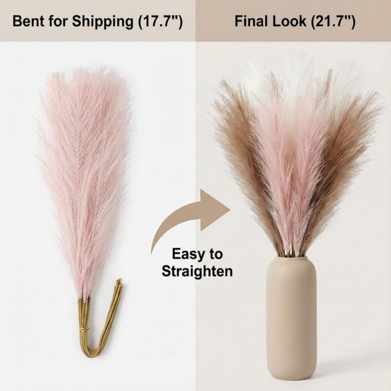 Hierba de Pampas Cong He 55 cm 30 piezas Tricolor