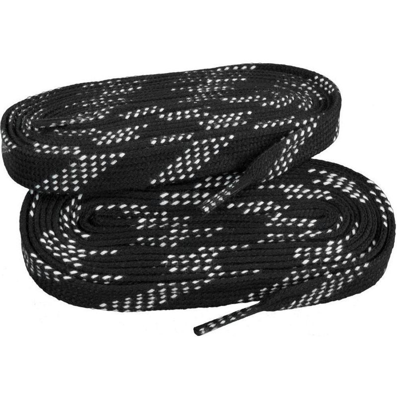 Cordones Elite Hockey 305 cm Encerados Negro/Blanco