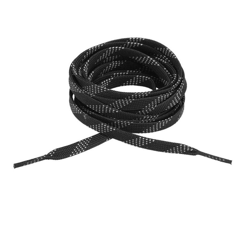 Cordones Elite Hockey 305 cm Encerados Negro/Blanco