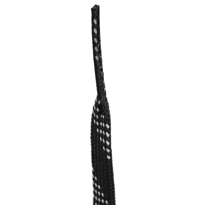 Cordones Elite Hockey 305 cm Encerados Negro/Blanco
