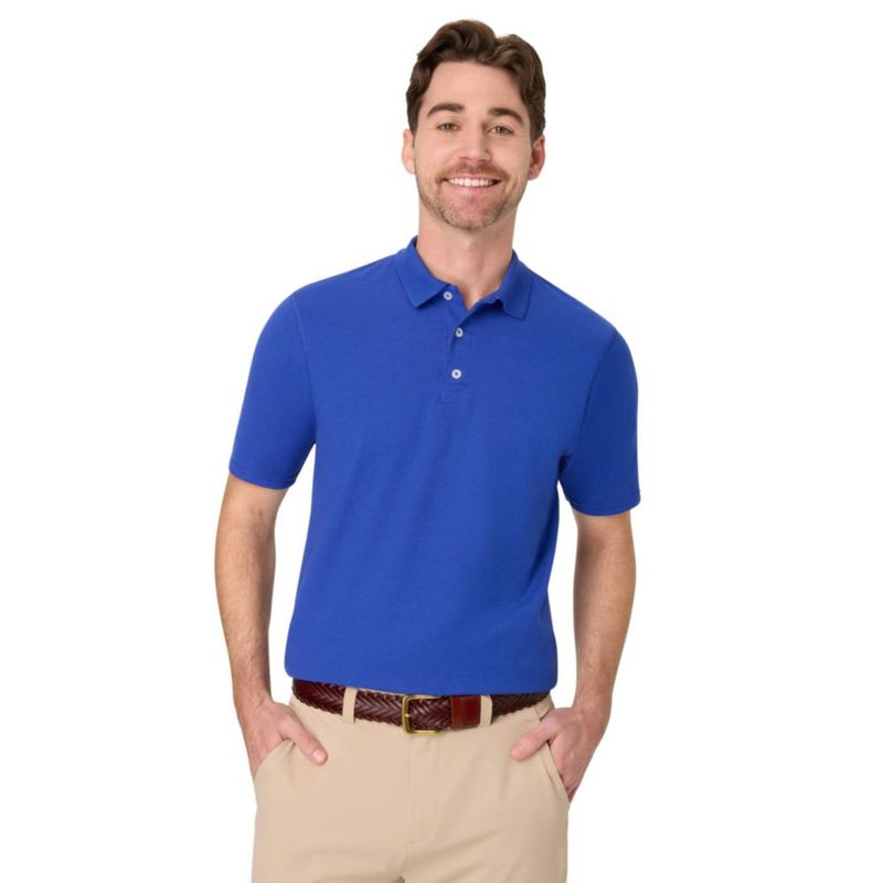 Polo Hanes para Hombre Talla Mediana – Royal Profundo – Tecnología X-Temp Performance