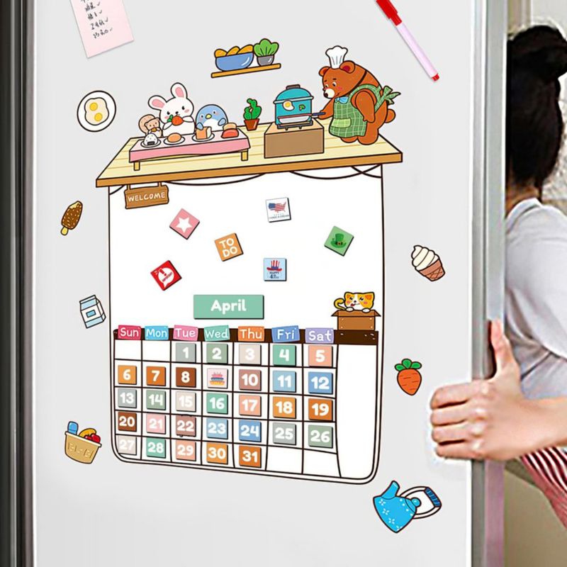 Juego de Números para Calendario Magnético Decorativo Lesnala