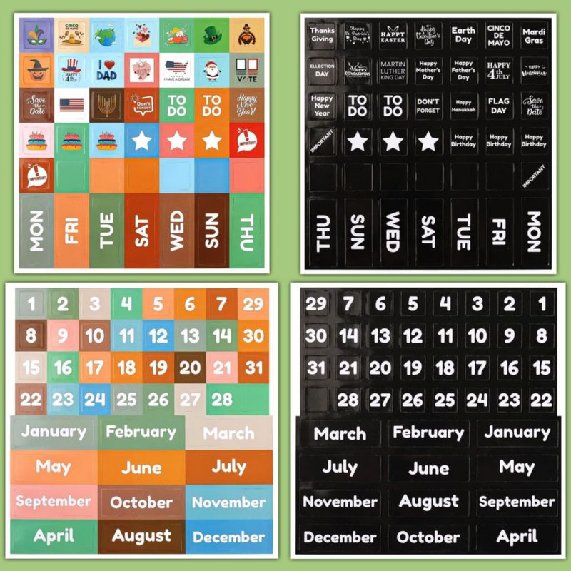 Juego de Números para Calendario Magnético Decorativo Lesnala