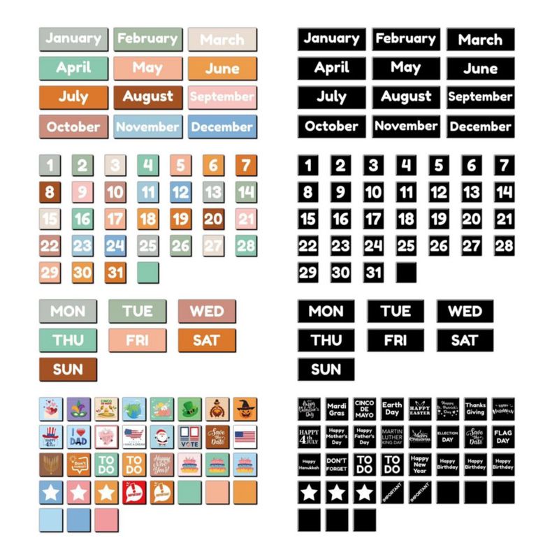 Juego de Números para Calendario Magnético Decorativo Lesnala