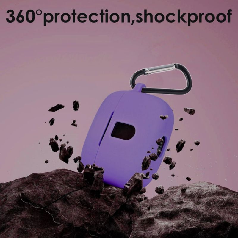 Estuche para auriculares claiol TAGRY X08 morado con mosquetón