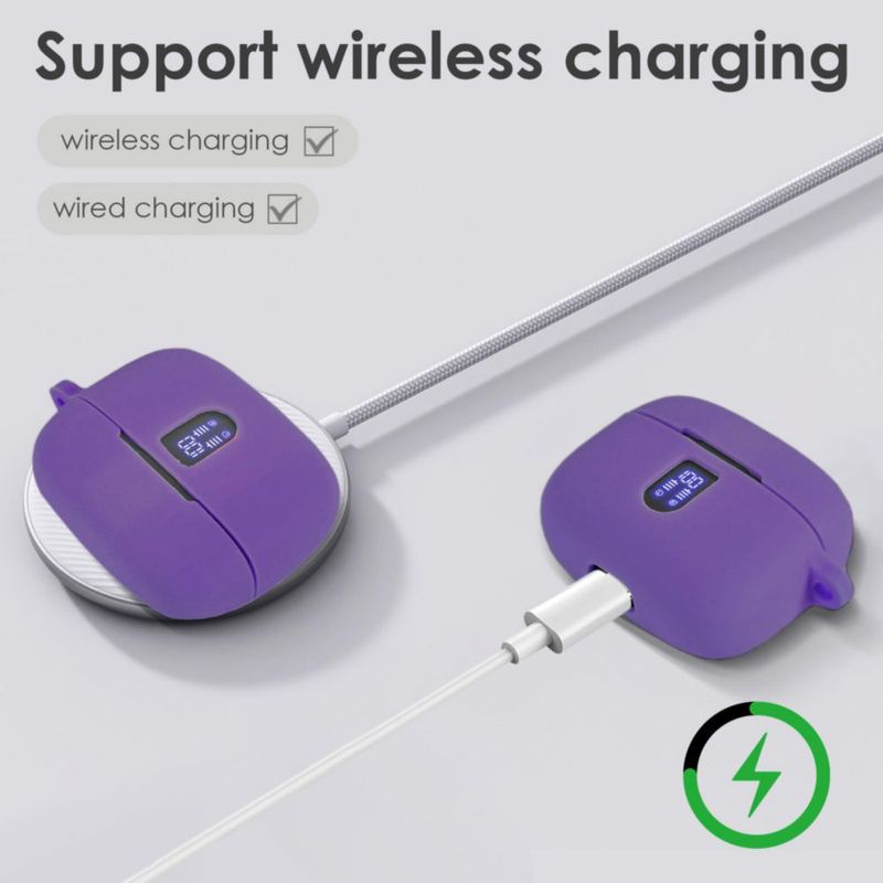 Estuche para auriculares claiol TAGRY X08 morado con mosquetón