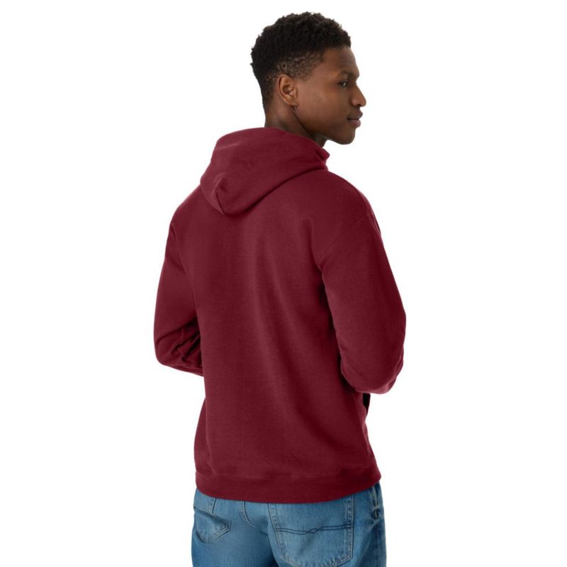Sudadera con capucha Hanes EcoSmart Fleece - Talla M - Mulled Berry