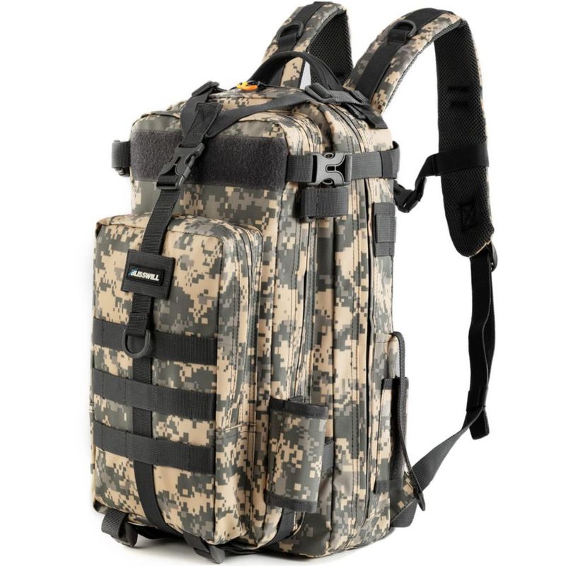 Mochila BLISSWILL 44x30x25 cm Impermeable con Soporte para Caña