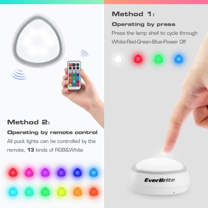 Luces táctiles EverBrite 3 unidades con control remoto LED