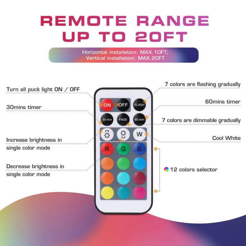 Luces táctiles EverBrite 3 unidades con control remoto LED