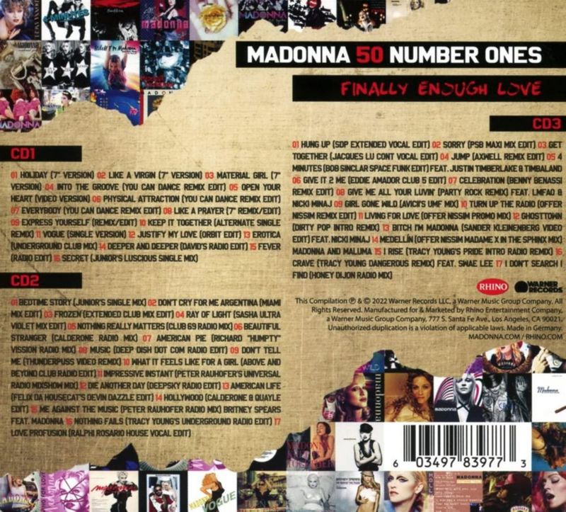 Compilación musical Warner Music International – 50 pistas
