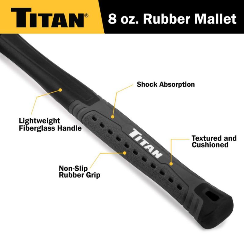 Martillo de goma Titan 229 g 29 cm amortiguador