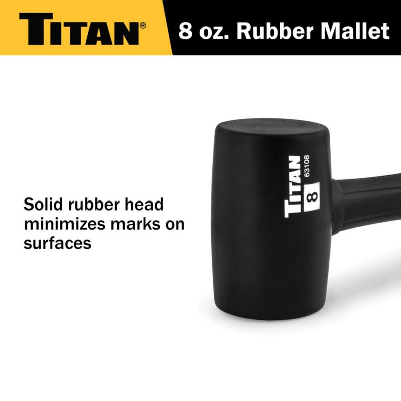 Martillo de goma Titan 229 g 29 cm amortiguador