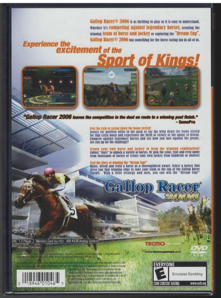 Videojuego KT Gallop Racer 2006 PS2