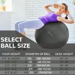Pelota de ejercicio Fitvids XL de 76 cm antiexplosión y antideslizante