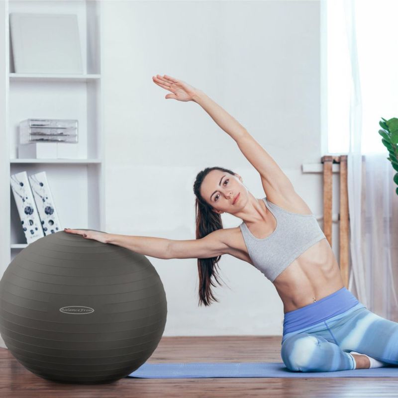 Pelota de ejercicio Fitvids XL de 76 cm antiexplosión y antideslizante