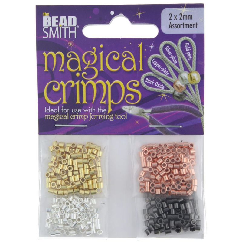 Tubos de crimpado The Beadsmith 2 x 2 mm surtidos 500 uds