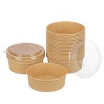 Tazones GHEIR 100 unidades de 1124 ml desechables de papel kraft