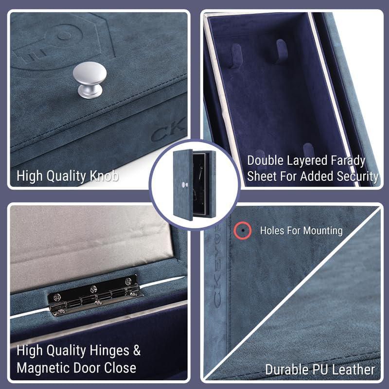 Caja Faraday CKEYURE XL de Cuero PU – Bloqueador de Llaves