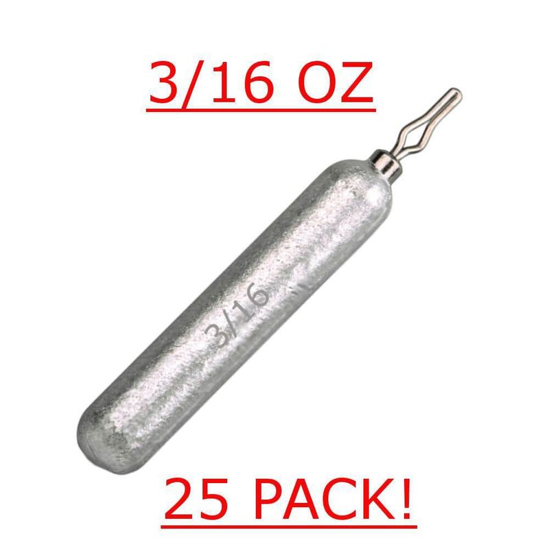 Peso de pesca Reaction Tackle 3/16 oz plateado (paquete de 25)