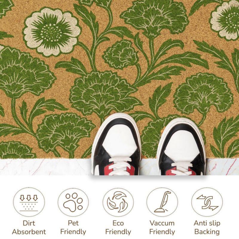 Alfombra de Entrada Eco Living 43x26 cm Chelsea Green Floral