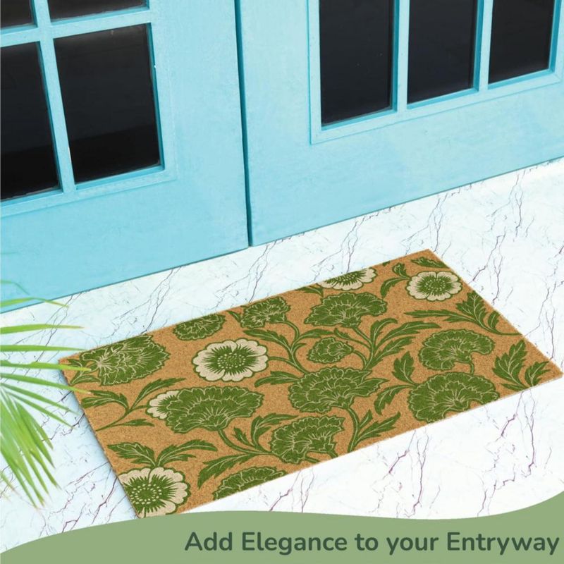 Alfombra de Entrada Eco Living 43x26 cm Chelsea Green Floral