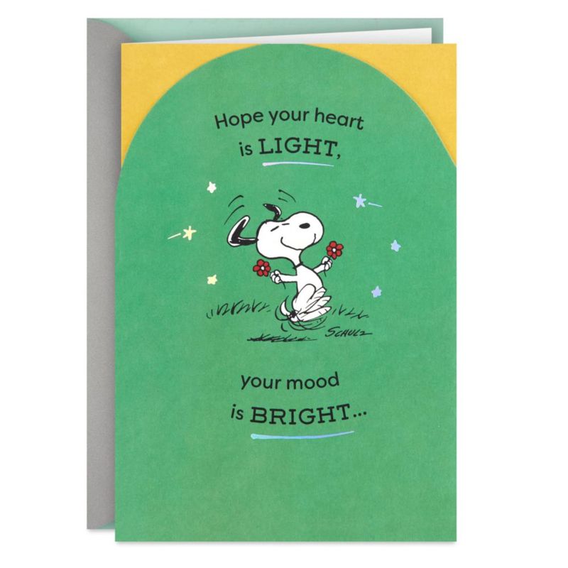 Tarjeta de cumpleaños Hallmark 13 cm diseño infantil de Snoopy