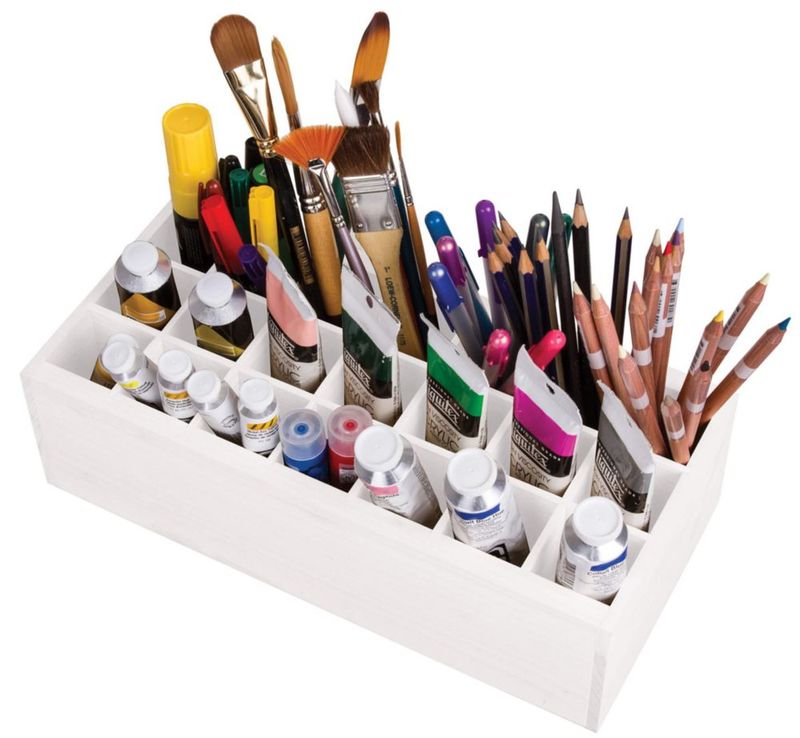 Bandeja de pintura ArtBin 6x12.5x3.5 cm 21 compartimentos color blanco