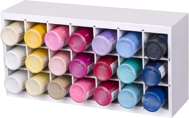 Bandeja de pintura ArtBin 6x12.5x3.5 cm 21 compartimentos color blanco