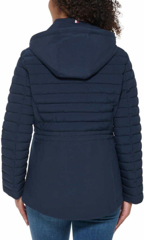 Abrigo Tommy Hilfiger ligero con capucha azul marino talla L