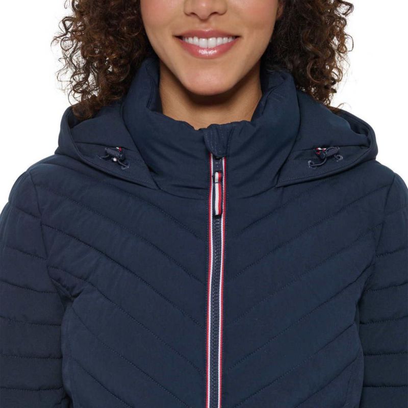 Abrigo Tommy Hilfiger ligero con capucha azul marino talla L