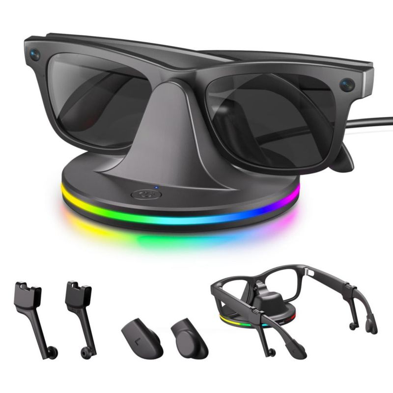 Base de carga Aolukytech para gafas Ray‑Ban Meta RGB