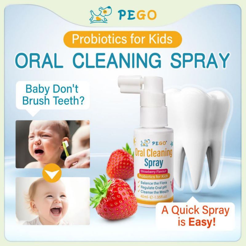 Spray bucal AOAO 40 ml para niños sin flúor sabor fresa