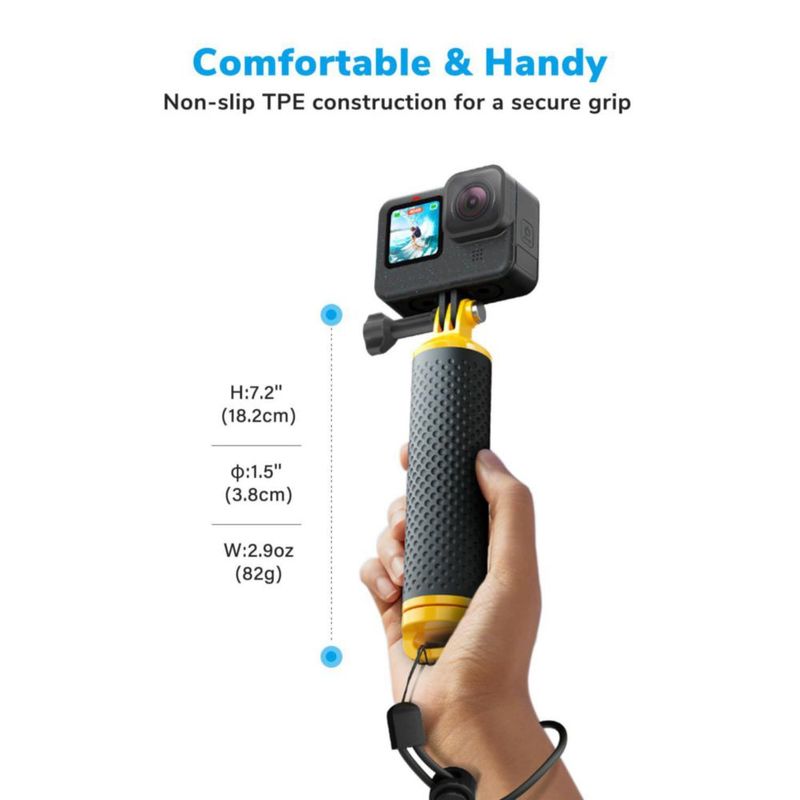Mango de agarre flotante impermeable Sametop para GoPro