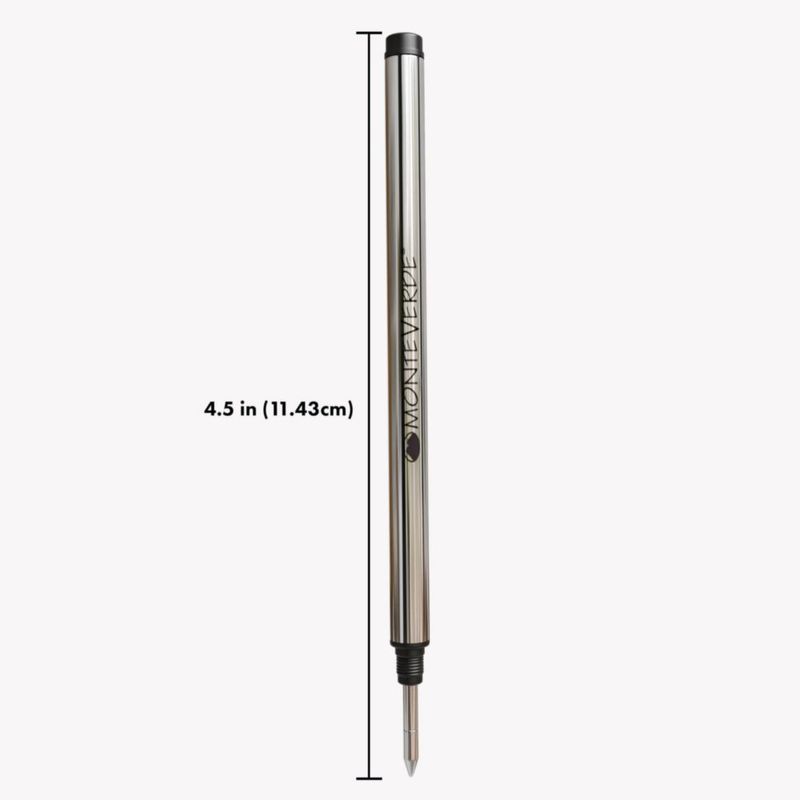 Monteverde Recambio Rollerball para Montblanc Punta Fina Negro Pack de 2